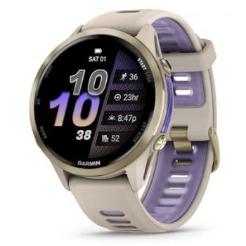 Garmin Forerunner 970 - Smartwatch unisex 47 mm con GPS, AMOLED y correa de silicona intercambiable en Gris/Lila