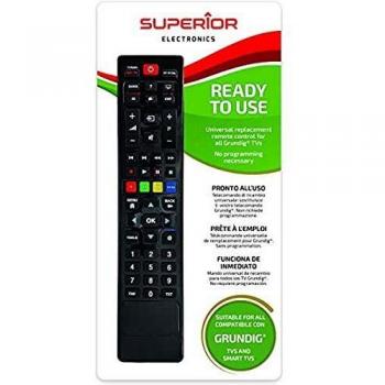 Superior Electronics SUPTRB001 - Mando a Distancia Universal para Todos los televisores Grundig, Listo para Usar, no Requiere programación