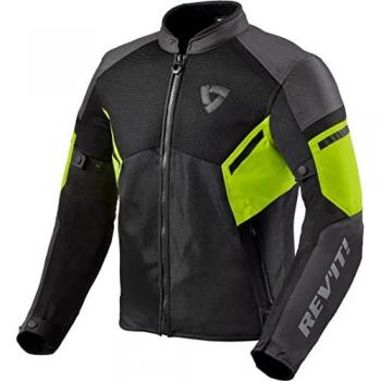 Chaqueta de Moto Rev'It! GT-R Air 3 Hombre Negra con Amarillo Neón