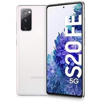 Samsung Smartphone Galaxy S20 FE con Pantalla Infinity-O FHD+ de 6,5 Pulgadas, 6 GB de RAM y 128 GB de Memoria Interna Ampliable, Batería de 4500 mAh y Carga rápida Blanco
