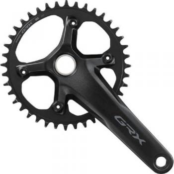 Bielas Shimano GRX RX610 con Platos 38D 12V para Ciclismo Unisex Adulto - Color Plateado, Longitud 170 mm