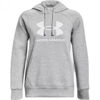 Under Armour Women's Rival Fleece Big Logo Hoodie - Grey