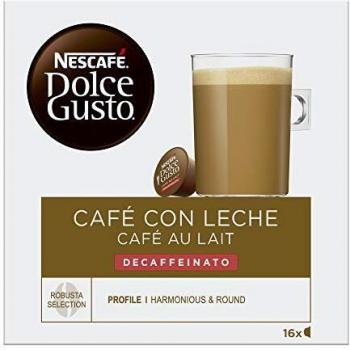Nescafé Dolce Gusto Café con Leche Descafeinado, Monodosis de 16 Cápsulas
