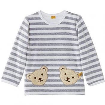 Steiff - Sudadera de manga larga con cuello redondo para bebé, color steiff softgrey melange/gray 8200, talla 12 meses