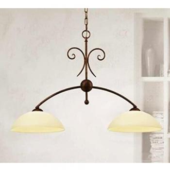 Lámpara colgante Federico de 2 luces estilo antiguo