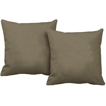 Italian Bed Linen Più Pareja de Fundas para Cojines PIU Bello en Tejido bielàstico, 40x40cm, Blanco, tòrtola, 40 x 40 cm, 2 Unidades