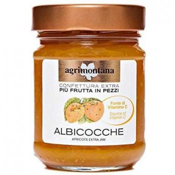 Agrimontana - Confitura - Mermelada Extra de Albaricoques - Producto Italiano 230 Gramos