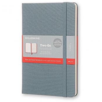 Moleskine Two-Go - Cuaderno, color azul saxe