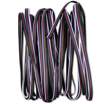 RGBW cable de extensión para el LED Strip RGBW 5050 cinta RGB blanco cálido 5pin Cable 5m Cable
