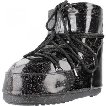 Black Glitter Low Icon Winter Boots for Women