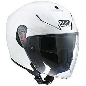 AGV 1131A4G0 K-5 Jet Solid Casco Moto Jet, Blanco Perla, S
