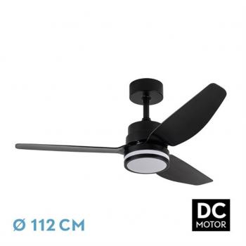 Ventilador de techo DC Jarama 20W Negro 3 Aspas