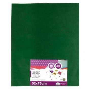Papel de seda verde oscuro de 25 hojas - Dohe