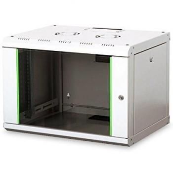 DIGITUS Professional 7U Network Wall Cabinet Línea única en gris con una robusta construcción de chapa de acero