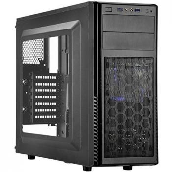 SilverStone SST-PS11B-W - Carcasa de ordenador silenciosa Precision Midi Torre ATX, con ventana, negro