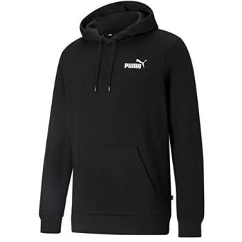 Puma Essentials Small Logo Black Hoodie for Men - XS