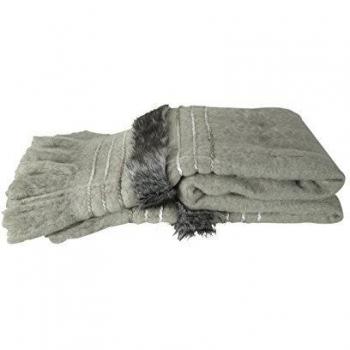 Belssia Manta Nordic Glam Algodón Gris 125x3x150 cm