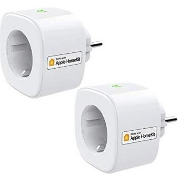 Enchufe Inteligente Wi-Fi 16A 3680W, con Control Remoto Meross app, Compatible con Apple HomeKit Siri, Alexa, Google Assistant y SmartThings, Wi-Fi Smart Plug, Modelo MSS210HK. Paquete de 2