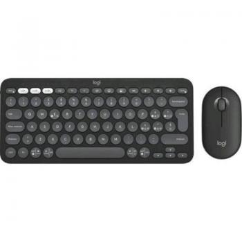 Combo Inalámbrico Logitech Pebble 2 Teclado y Ratón - Bluetooth y RF - QWERTY Italiano - Grafito