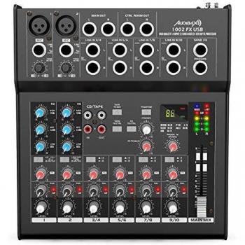 Audibax 1002 FX USB Mesa Mezclas 10 Canales con Efectos y USB