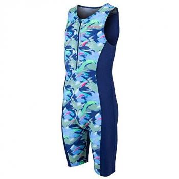 Tritraje Zone3 Adventure Apparel sin mangas negro verde infantil - L