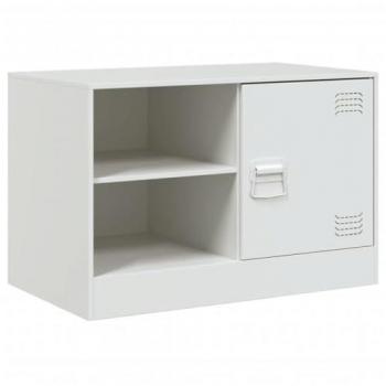 Mueble para TV de acero blanco 67x39x44 cm
