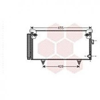 Condensador de aire acondicionado Van Wezel 51005073 con botella
