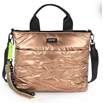 Bolso de mano Meilen con bandolera en color bronce SKPAT 316981