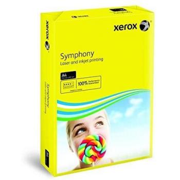 Papel para Impresora Xerox Symphony A4 80g/m² Color Amarillo Oscuro (Paquete de 500 Hojas)