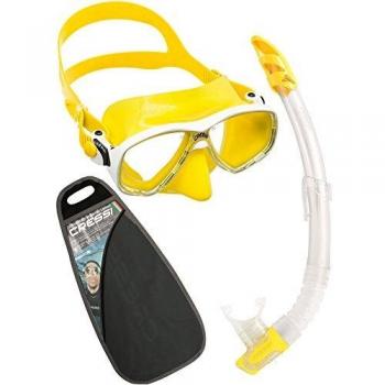 Cressi Marea VIP (New) Pack de Snorkel, Unisex Adulto, Amarillo, Talla Única
