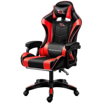 Silla Gaming PowerGaming 7732 con Altavoz Bluetooth y Función de Masaje Roja