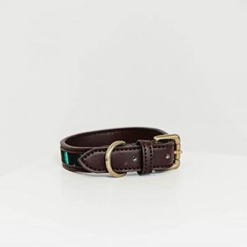 Collar para perro unisex Kentucky de perlas hechas a mano negro 48-58 cm