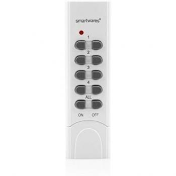 Smartwares SH5-TDR-F Transmisor Interior 4 Canales Control Remoto y función Central, Blanco