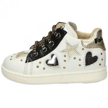 Falcotto - Zapatos Primeros Pasos de Cuero para niña * Blanco Size: 22 EU