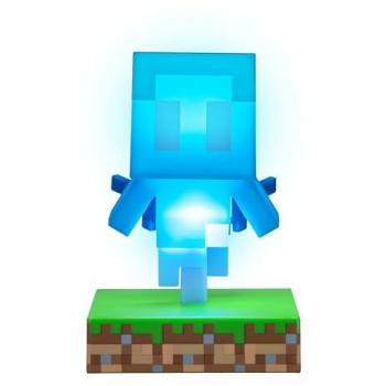 Lámpara Icons Paladone Minecraft Allay - Lámpara de mesa con diseño del personaje Allay del videojuego Minecraft, iluminación LED, colorido y decorativa, alimentada por USB o pilas, ideal para fanáticos de Minecraft