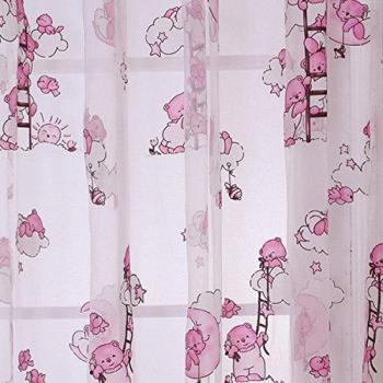1 m * 2 m cortinas rosa oso patrón compensar estor Cristal Hilo Para Niños & Niñas Dormitorio