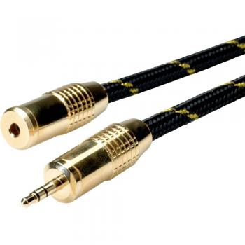 Cable de audio Roline GOLD 3,5mm conector macho a hembra, longitud 10,0 m