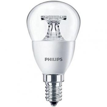Philips Bombilla esférica E14, 5.5 W, Mate