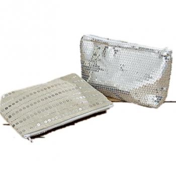 Bolsa de maquillaje Utensilo Sandy Bolsa de aseo Polyster Plata 2294700