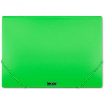 Mktape Carpeta de Solapas Portadocumentos - Cierre de Gomas - Tamaño Folio - Color Verde Fluor