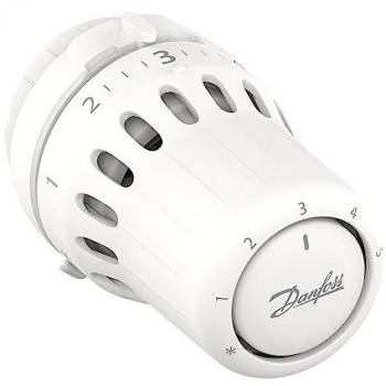 Cabezal Termostático Mecánico Danfoss React RA Click 8-28 °C con Sensor Integrado y Protección Antigel RAL 9016