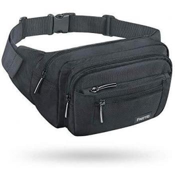 FREETOO Riñonera de Marcha Casual Bumbag Multifuncional con 5 Bolsillos con Cremallera para móvil para Viaje Senderismo y Actividades al Aire Libre para Mujeres y Hombres Ajustable