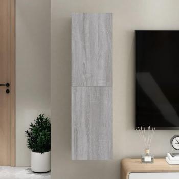Mueble para TV de madera contrachapada gris Sonoma 30,5x30x110 cm, Mueble de salón, Mesa de TV