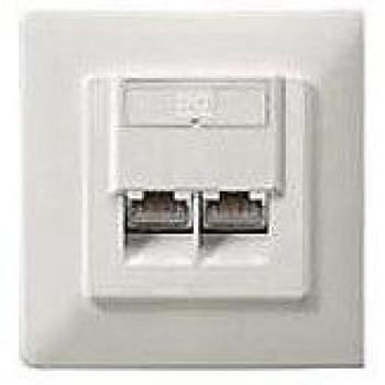 Equip Toma RJ45 (2 Conectores RJ45, Cat. 6), Color Blanco Perla