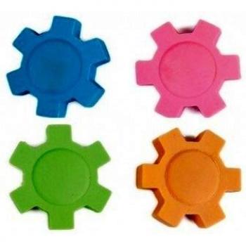GOMA LIDERPAPEL MECANO CON FORMA DE RUEDA COLORES SURTIDOS