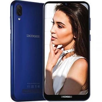 Moviles Libres, DOOGEE X90 Android 8.1 Smartphones Libres Doble SIM Pantalla 19:9 6,1 Pulgadas, 3G Teléfono Móvil Libre 3400mAh Quad Core 1GB RAM+16GB ROM, Cámara de 8MP+5MP, Face ID, Bluetooth, Azul