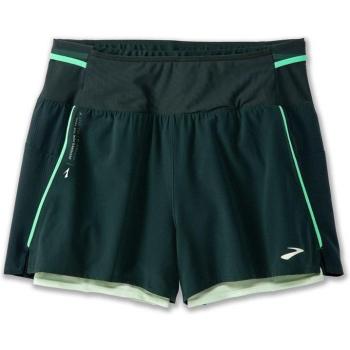 Pantalones Cortos Deportivos para Mujer Brooks High Point 3 2-in-1 2.0 Verde