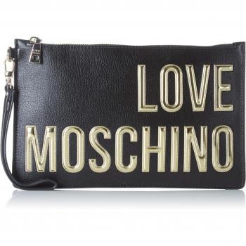 Love Moschino JC4082, Clutch para Mujer, Negro