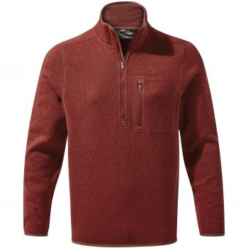 Craghoppers ETNA Half Zip Forro Polar, Hombre, Granate Rojo, L