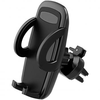 DUTISON Soporte Móvil Coche, Soporte Móvil para Coche para Salpicadero, 360° Rotación Soporte Móvil Pinza para Smartphones/ Navman GPS, etc.
